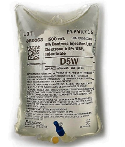 Dextrose 5% in Water (D5W Solution) 500mL