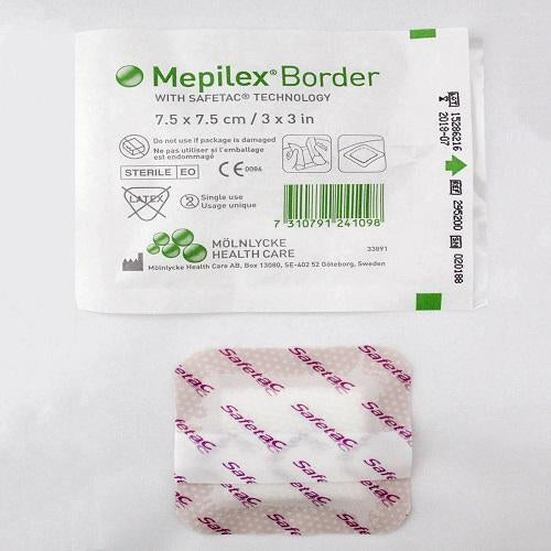 Mepilex Border Foam Dressing 3” x 3” (7.5cm x 7.5cm)