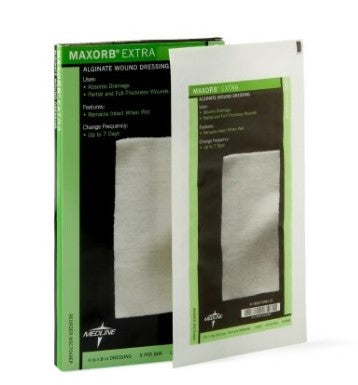 Maxorb Extra Calcium Alginate Dressing 4” x 8” (10cm x 20cm)