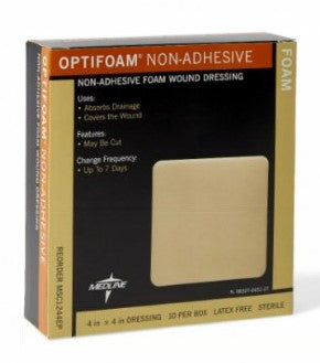 Non-Adhesive Foam Dressing 4" x 4" (10cm x 10cm)