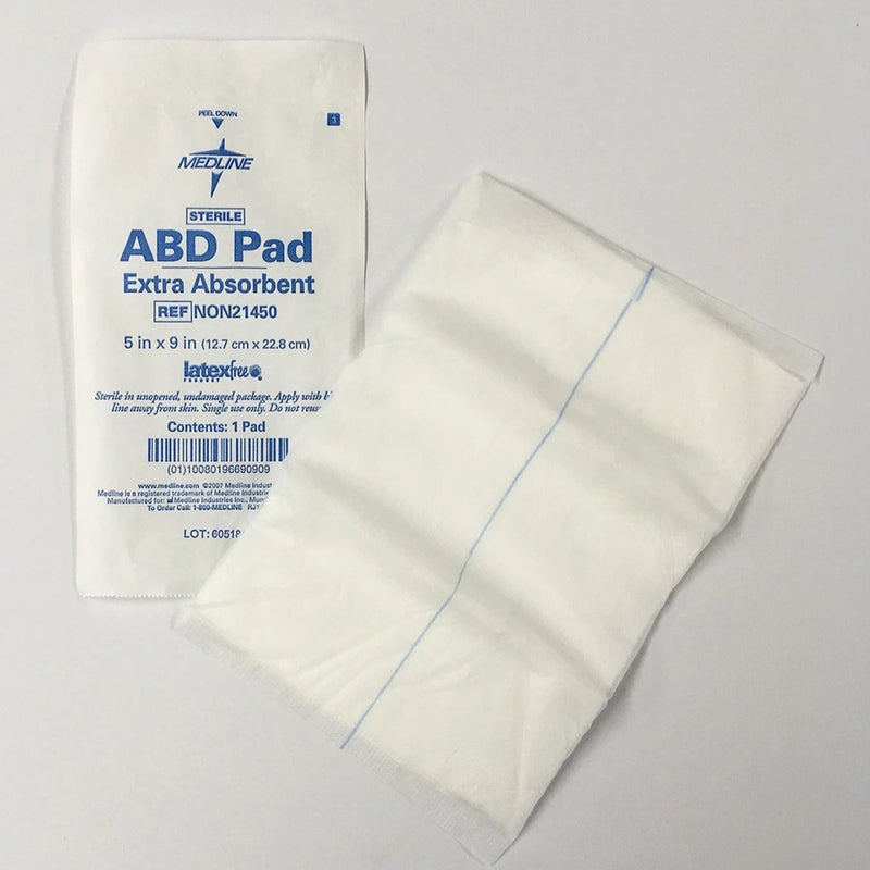 Abdominal Pad Sterile 5" x 9" (12.7cm x 22.8cm)
