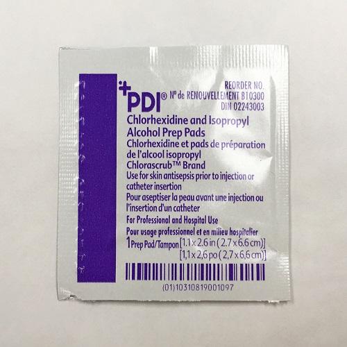 Chlorhexidine Alcohol Prep Pads 0.5% - ON BACKORDER