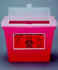 Sharps Container Red Translucent 2 Gallon