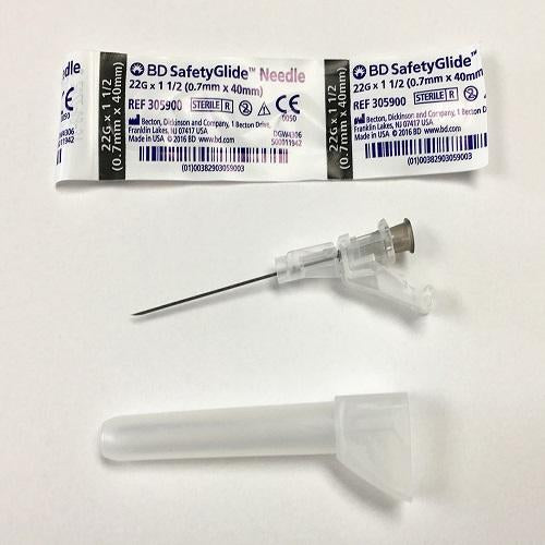 BD Safety Glide Needle 22G x 1.5"