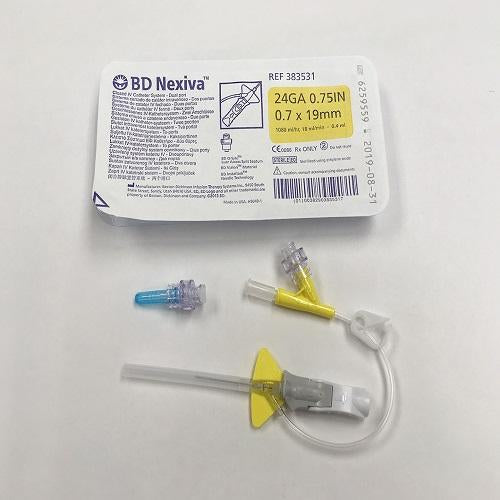 Nexiva Closed System IV Catheter 24G x 0.75" (0.7 x 19mm)