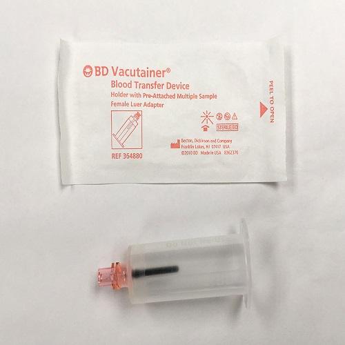 Vacutainer Blood Transfer Device (Red Female Cap)
