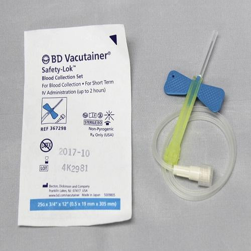 BD Vacutainer Safety Lock Blood Collection Kit 25G x 0.75" 12"