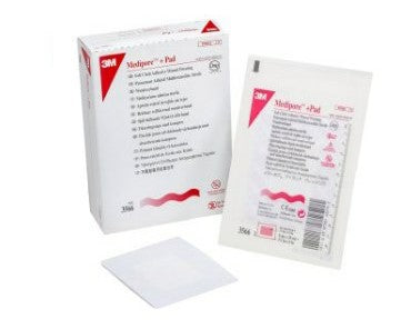 Medipore Pad Adhesive Dressing, Sterile 3.5" x  4" (9cm x10cm)