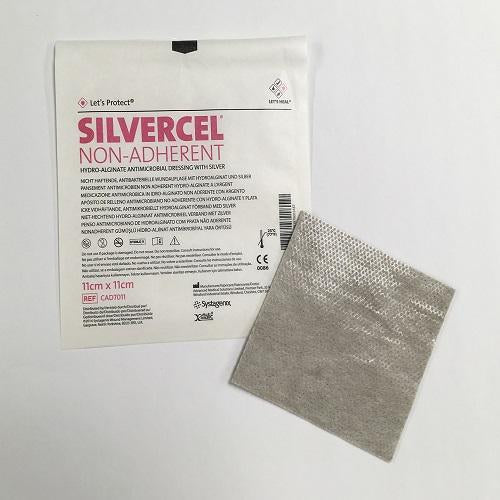 Silvercel Non-Adherent Antimicrobial Alginate Dressing 4.3” x 4.3” (11cm x 11cm)