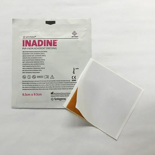 Inadine PVP-I Non-Adherent Dressing 3.7” x 3.7” (9.5cm x 9.5cm)