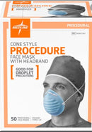 Surgical Cone Style Face mask, 1 Band, Latex-Free