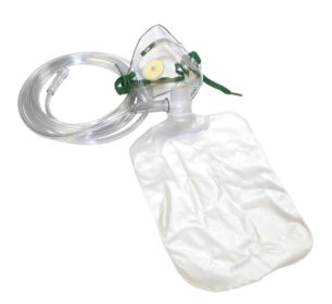 Oxygen Non-Rebreather Mask w/ 7" tubing (Pediatric)