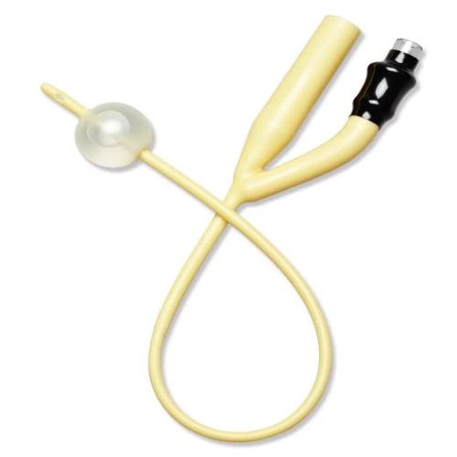 Foley Catheter 2-way 8Fr 3mL Silicone Elastomer Contains Latex